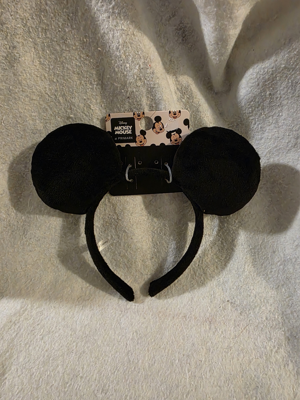 Disney Black Plush Mickey Ear Headband NWT